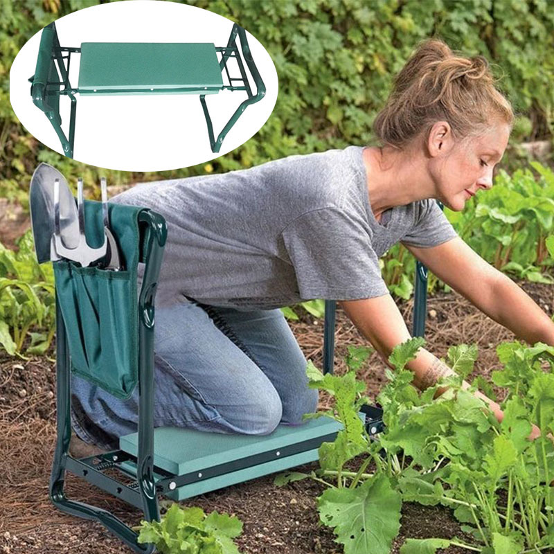 Garden Kneeling Stool Foldable Sitting and Kneeling Dual-Purpose Gardening Kneeling Chair Garden Kneeler Folding Chair