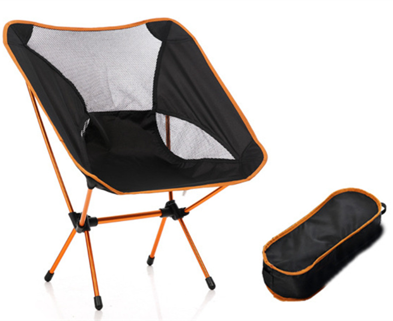 Portable Ultralight Moon Chair High Strength Aviation Aluminum Alloy Outdoor Travel Folding Chair Fishing Stool Armchair