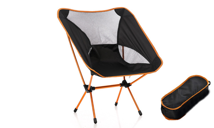 Portable Ultralight Moon Chair High Strength Aviation Aluminum Alloy Outdoor Travel Folding Chair Fishing Stool Armchair