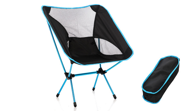 Portable Ultralight Moon Chair High Strength Aviation Aluminum Alloy Outdoor Travel Folding Chair Fishing Stool Armchair