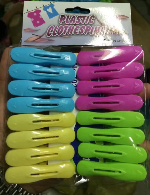 The Plastic clip clothespin. The Plastic clip clothespin.