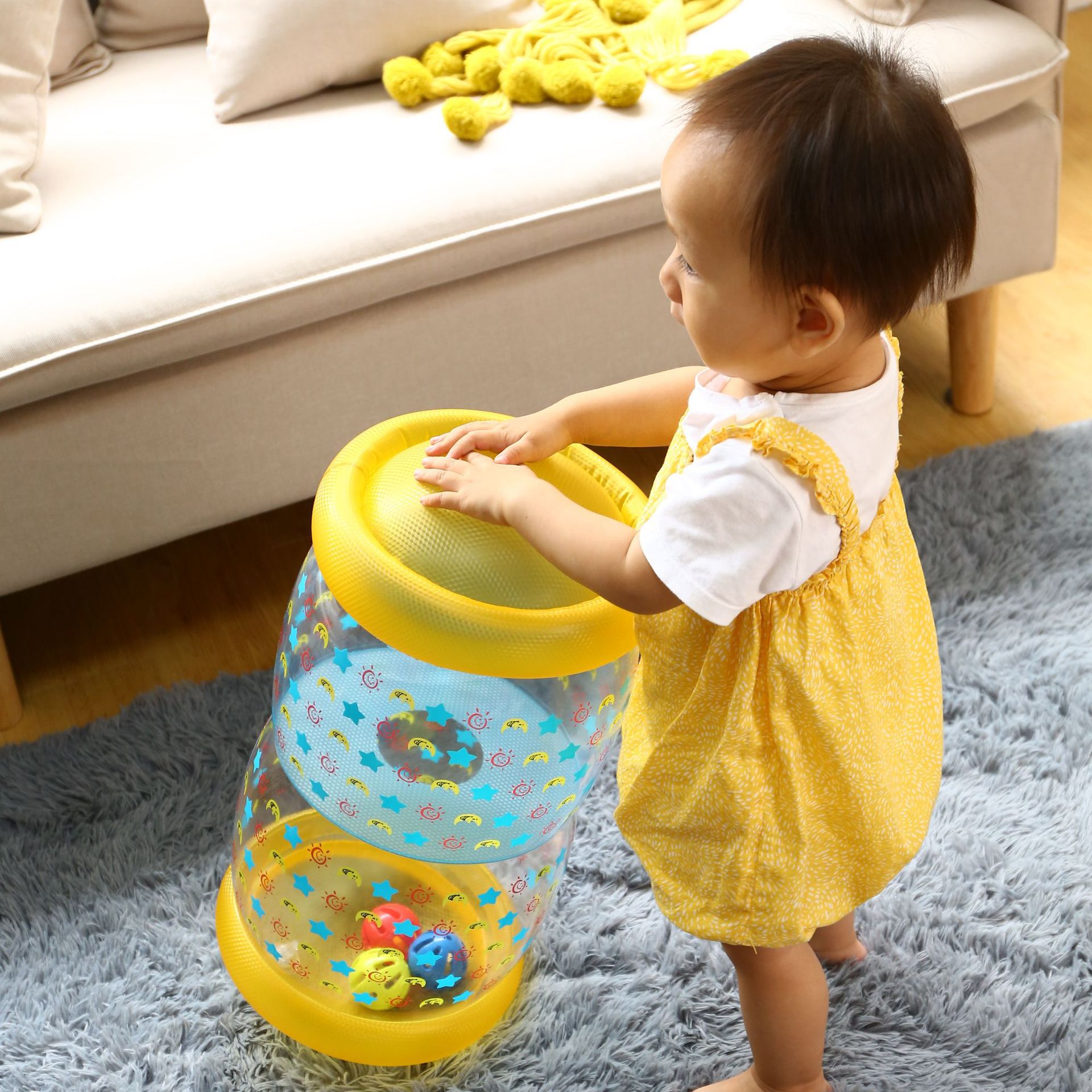 Factory in Stock Baby Climbing Inflatable Roller Baby Crawling Toddler New Toy Stool Intelligence Portable Folding