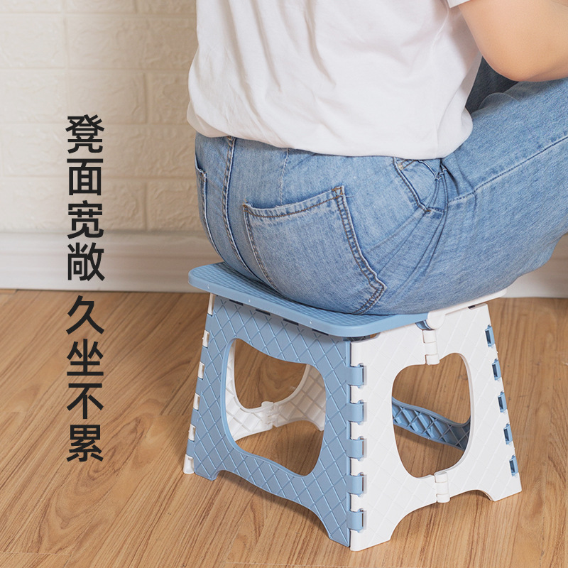 Folding Stool Plastic Thickened Small Bench Children Adult Outdoor Portable Folding Chairs Small Chair Stall Stool