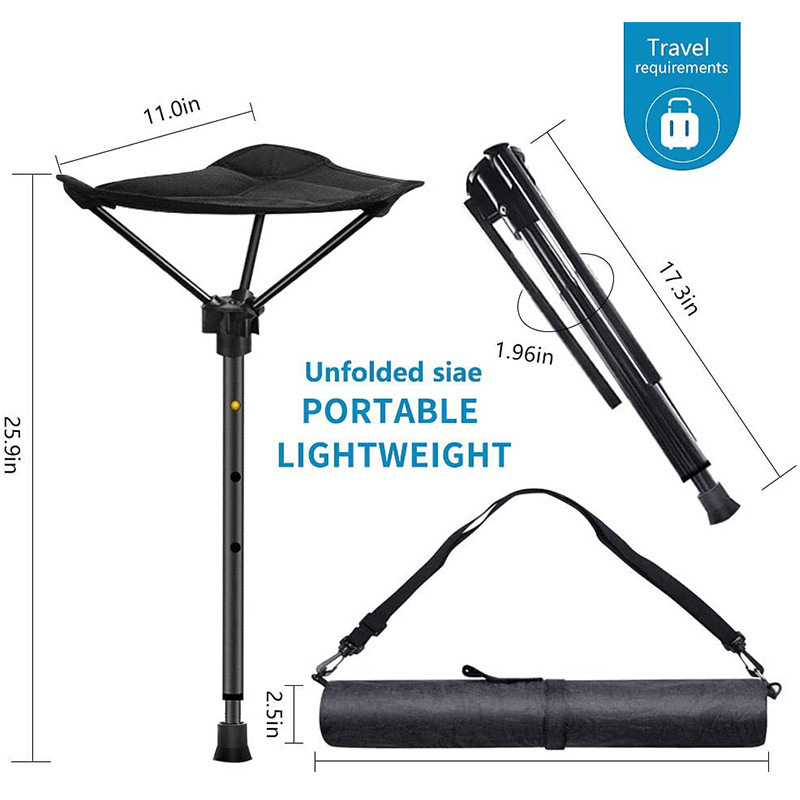 Factory Spot Outdoor Folding Stool Portable Queuing Portable Seat Fishing Maza Telescopic Folding Stool