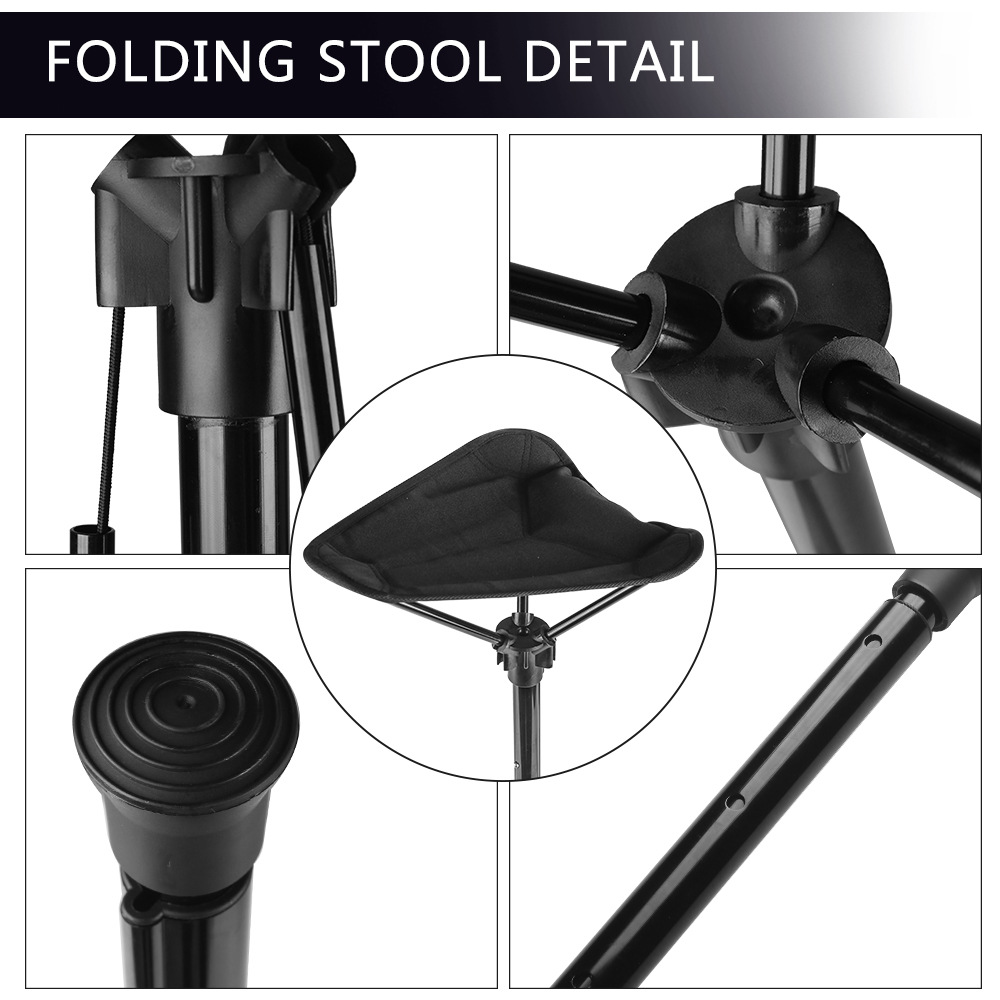 Factory Spot Outdoor Folding Stool Portable Queuing Portable Seat Fishing Maza Telescopic Folding Stool