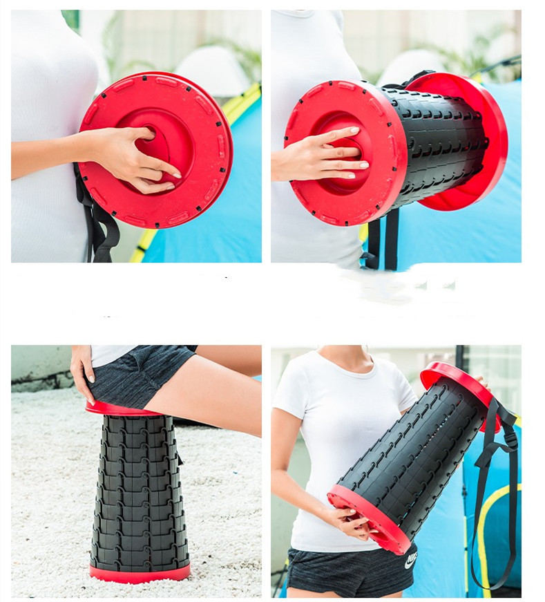 Telescopic Stool Portable Folding Stool Queuing Portable Outdoor Telescopic Folding Plastic Stool Fishing Stool Home Stool