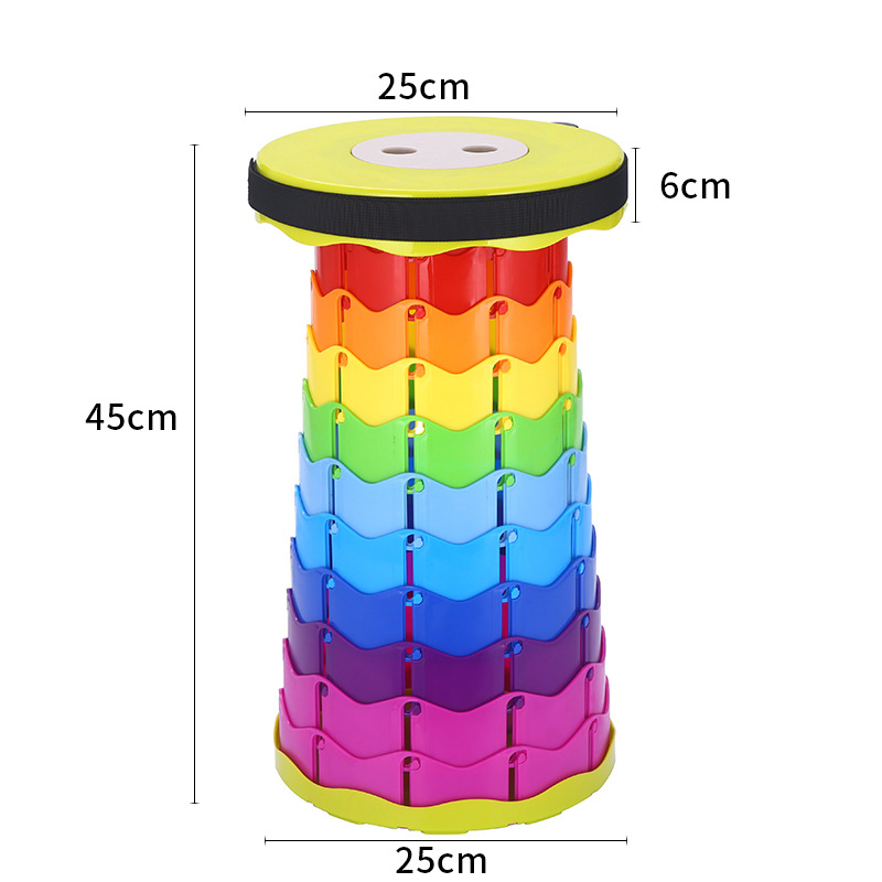 Outdoor Portable Small Telescopic Stool Easy Storage Adjustable Folding Stool Multifunctional Outdoor Camping Fishing Stool