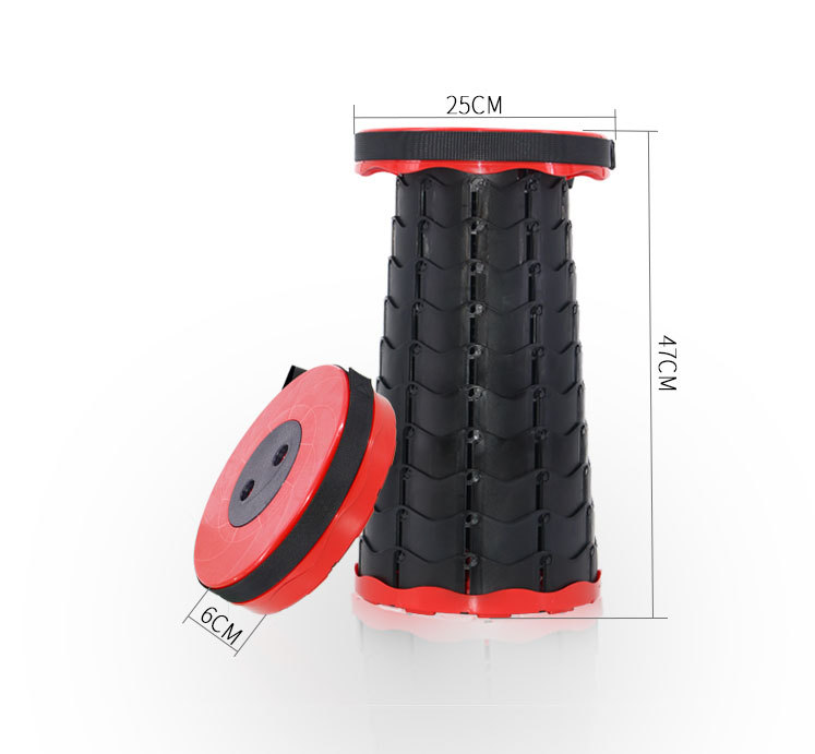 Outdoor Portable Small Telescopic Stool Easy Storage Adjustable Folding Stool Multifunctional Outdoor Camping Fishing Stool