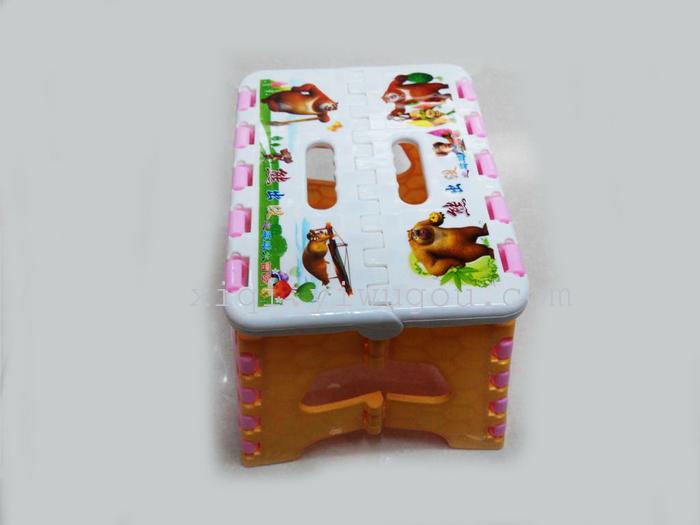 Cartoon stamp bears folding stool stool RS-6910 kindergarten students
