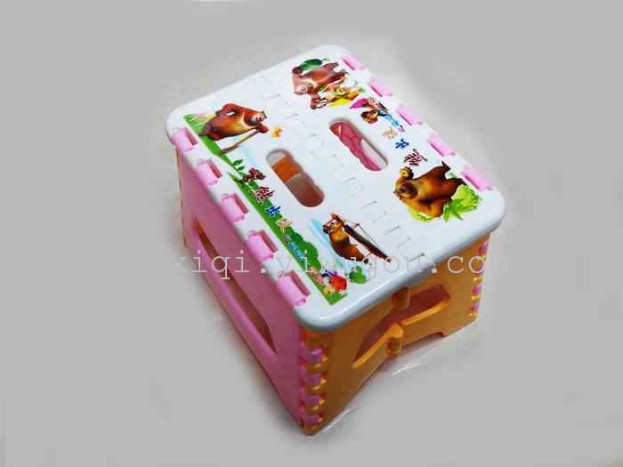 Cartoon stamp bears folding stool stool RS-6910 kindergarten students