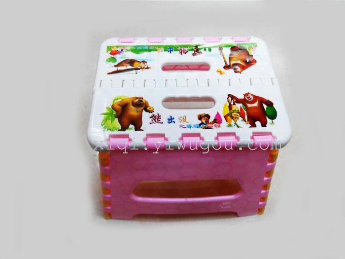 Cartoon stamp bears folding stool stool RS-6910 kindergarten students