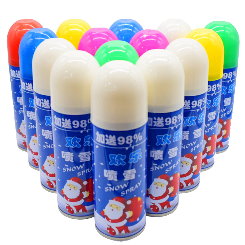 Christmas Snow Sprayer Wedding Supplies Wedding Birthday Celebration Hand Spray Color Stripes Spray Ribbon Flying Snow Christmas Supplies