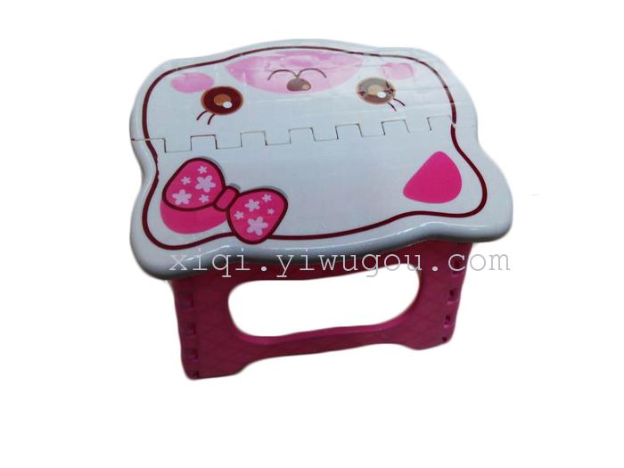 Cartoon printed folding stool fishing train storage stool RS-6909