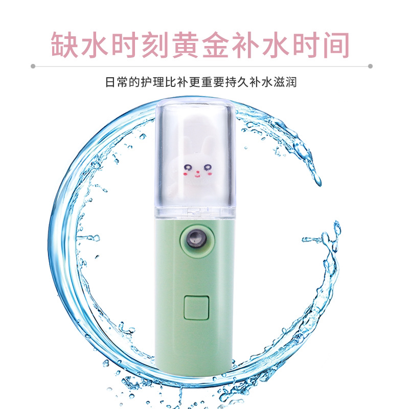 New Cute Pet Humidifier Water Replenishing Instrument USB Rechargeable Portable Cold Spray Mini Humidifier Facial Sprayer Supplement