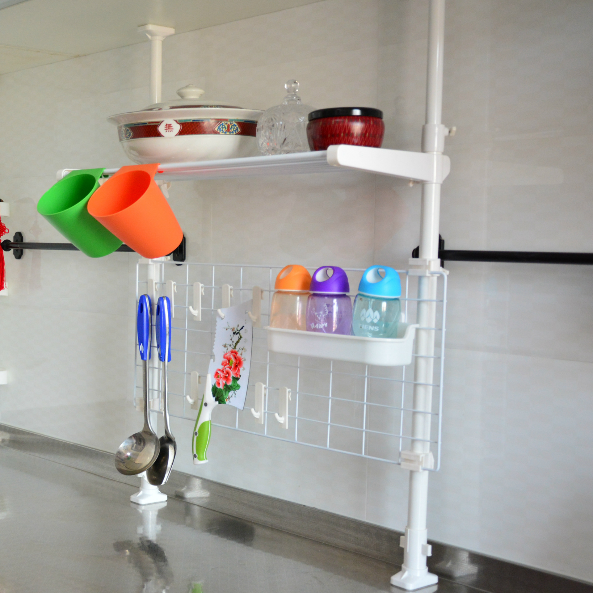 retractable kitchen storage rack ceiling kitchen utensils and appliances storage rack kitchen finishing rack hanging net