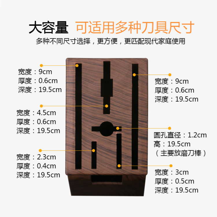Kitchen Household MildewProof Waterproof Plastic Chopper Storage Rack Knife Holder MultiSocket Knife Holder Storage Rack