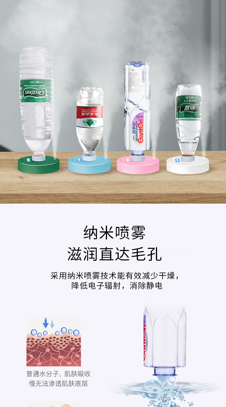 Jewelry Beauty Salon Travel Activity Gift Wholesale Nano Mist Sprayer New Portable Mini Humidifier