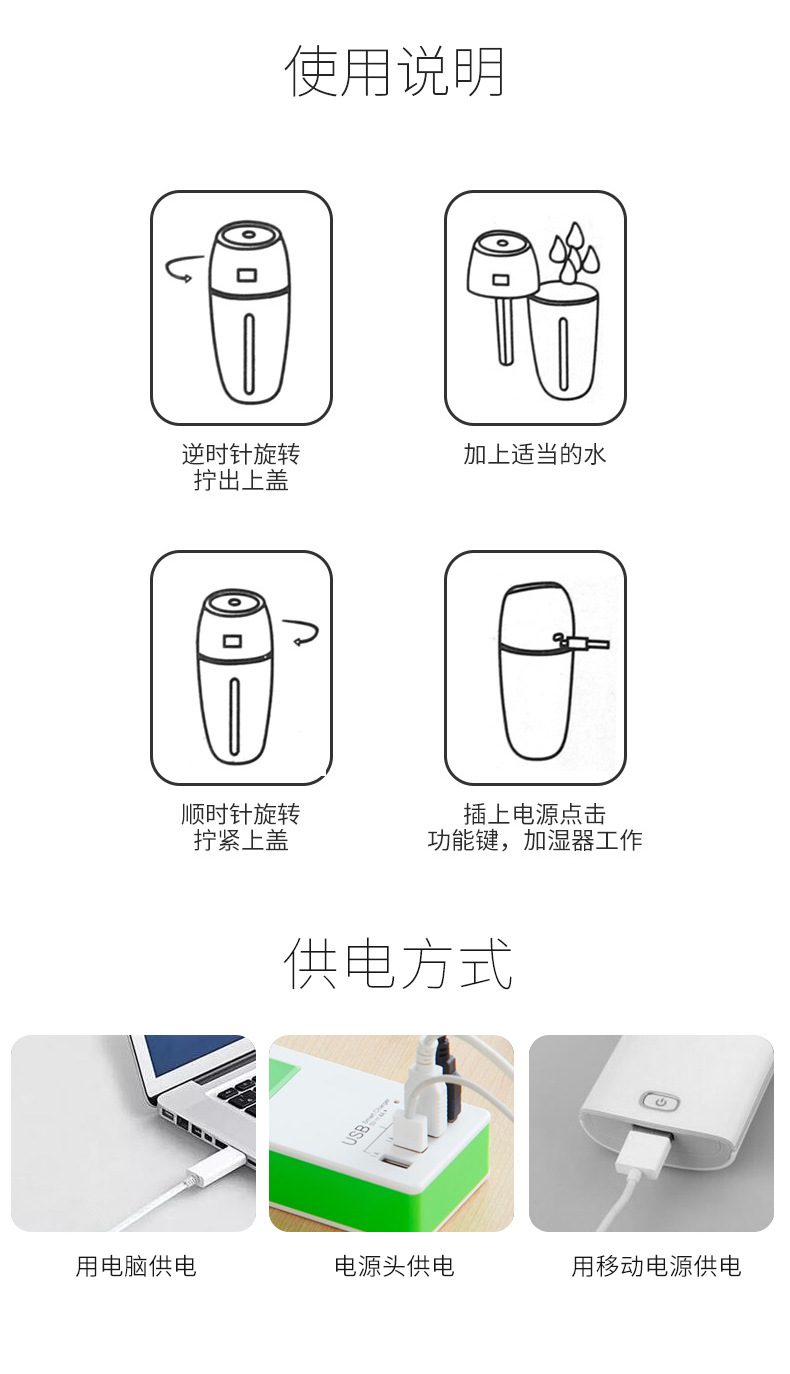 Car Humidifier Hydrating Car Sprayer Car Air Purification Mini Air Purifier Car Aromatherapy Machine R-8304