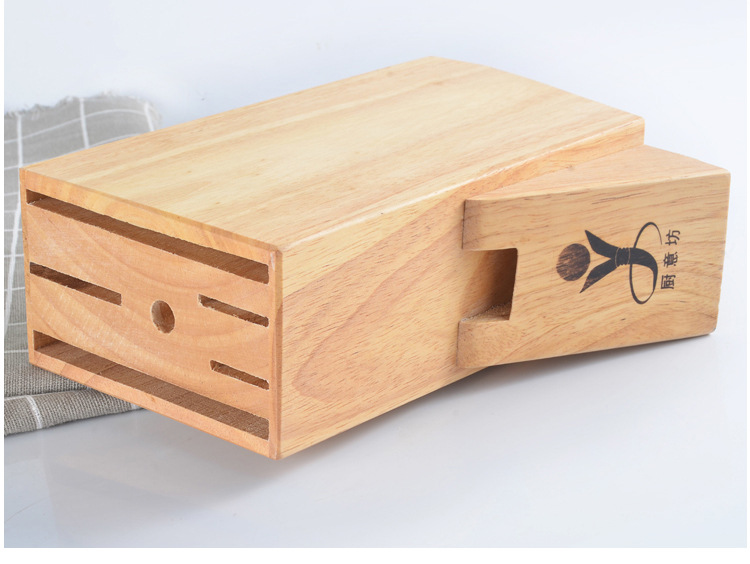 Solid Wood Knife Holder Household Rubber Wood Kitchen Knife Rack MultiFunctional Kitchen Knife Storage Rack Storage Rack Solid Wood Knife Holder Household Rubber Wood Kitchen Knife Rack MultiFunctional Kitchen Knife Storage Rack Storage Rack