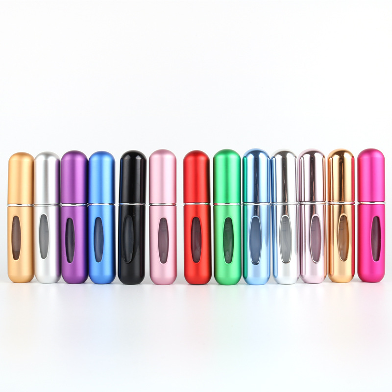 New 5ml Bottom Charge Perfume Sprayer Electrochemical Aluminum Recyclable Charge Perfume Sub-Bottles Portable Cosmetic Bottle