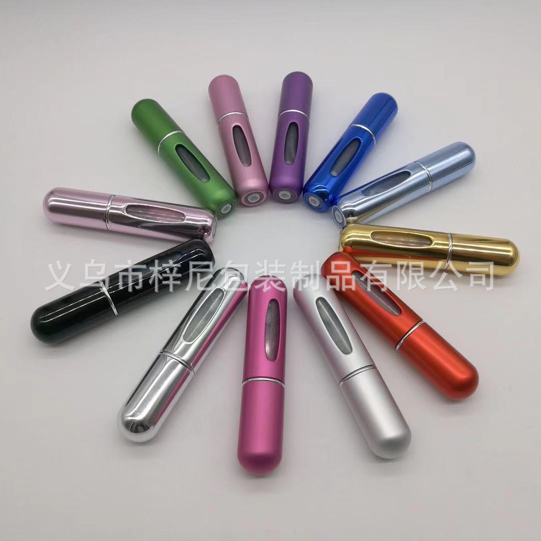 New 5ml Bottom Charge Perfume Sprayer Electrochemical Aluminum Recyclable Charge Perfume Sub-Bottles Portable Cosmetic Bottle