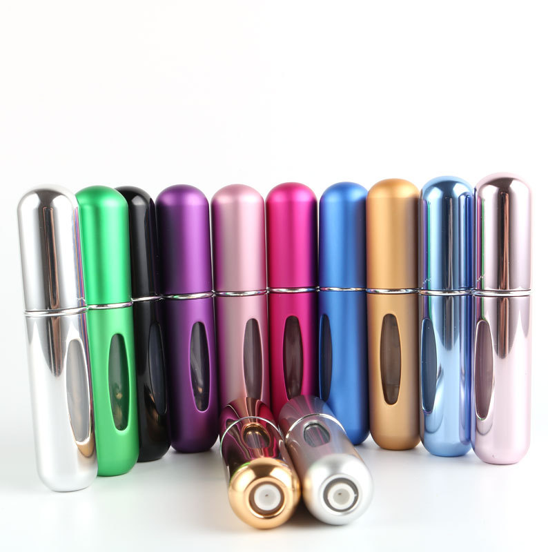 New 5ml Bottom Charge Perfume Sprayer Electrochemical Aluminum Recyclable Charge Perfume Sub-Bottles Portable Cosmetic Bottle