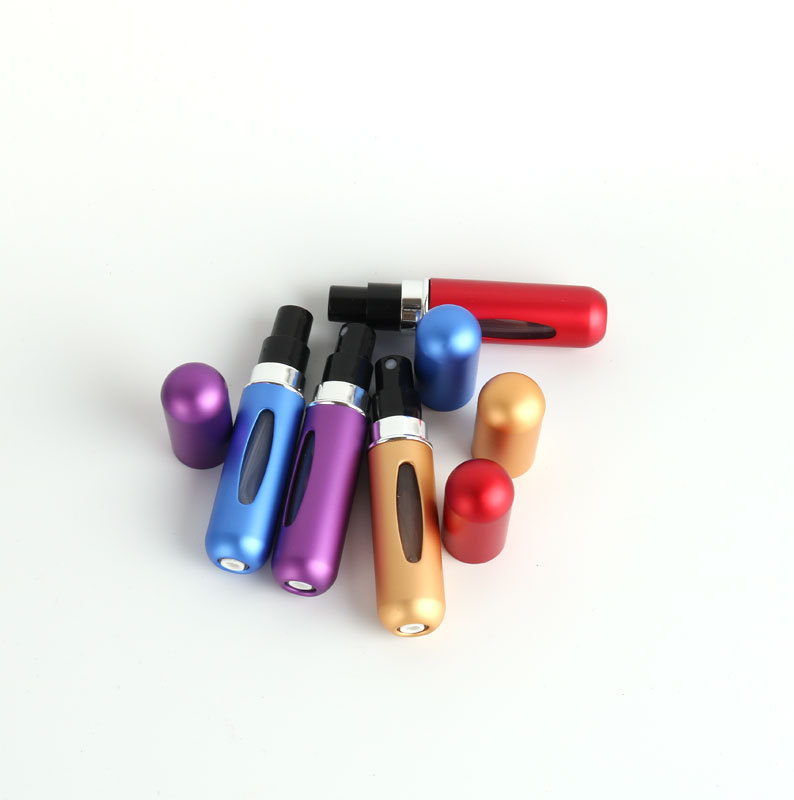 New 5ml Bottom Charge Perfume Sprayer Electrochemical Aluminum Recyclable Charge Perfume Sub-Bottles Portable Cosmetic Bottle