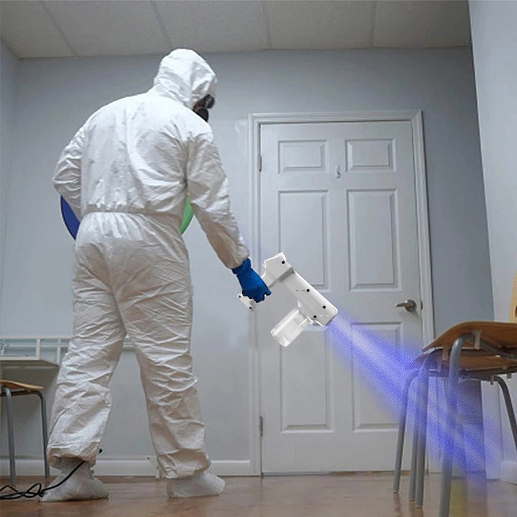 T05 Disinfection Atomization Alcohol Spray Blue Light Disinfection Epidemic Handheld Portable Electronic Wireless Alcohol Sprayer