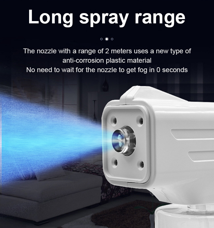 T05 Disinfection Atomization Alcohol Spray Blue Light Disinfection Epidemic Handheld Portable Electronic Wireless Alcohol Sprayer