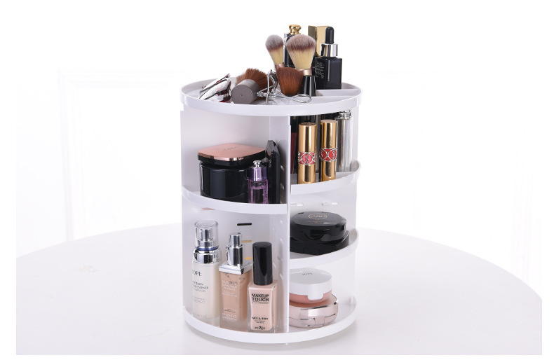 Desktop Rotating Cosmetics Storage Rack Plastic Storage Box Storage Rack Dresser Skin Care Products Organizing Rack New Material Desktop Rotating Cosmetics Storage Rack Plastic Storage Box Storage Rack Dresser Skin Care Products Organizing Rack New Material