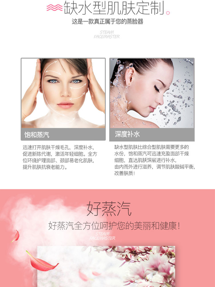 Facial Steamer for Home Hot Spray Water Replenishing Instrument Facial Humidification Sprayer Nano Facial Cleaner
