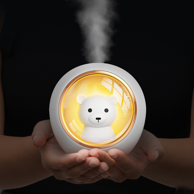 New Space Bear USB Mini Humidifier Sprayer Office Cute Ultrasonic Humidifier Mute Gift