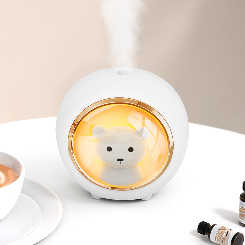 New Space Bear USB Mini Humidifier Sprayer Office Cute Ultrasonic Humidifier Mute Gift