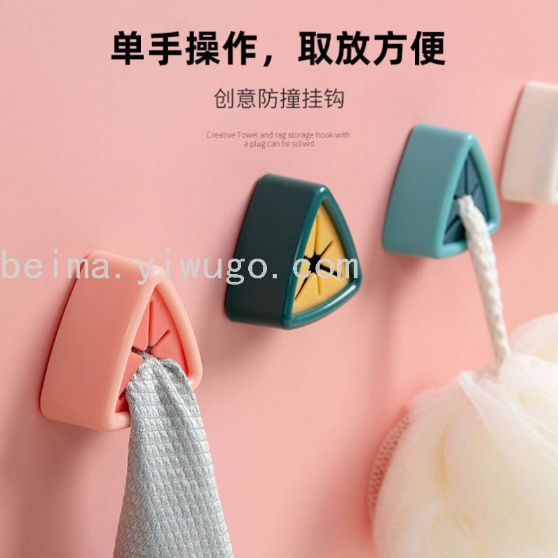 Kitchen Rag Plug Dishcloth Plug Punch-Free Creative Towel Rack Plug Hook Clip Rag Storage Rack