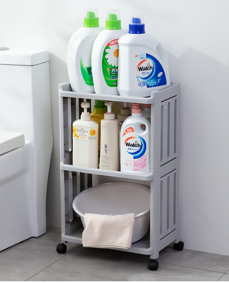 Bathroom Shower Gel Storage Rack Floor Multi-Layer Storage Rack Plastic Portable Bathroom Shampoo Rack with Wheels Bathroom Shower Gel Storage Rack Floor Multi-Layer Storage Rack Plastic Portable Bathroom Shampoo Rack with Wheels