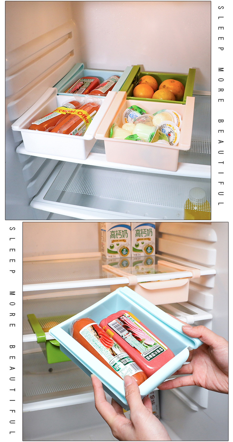 Refrigerator Fresh-Keeping Porting Plate Kitchen Finishing Storage Rack Creative Twitching Classification Storage Box Storage Rack Refrigerator Fresh-Keeping Porting Plate Kitchen Finishing Storage Rack Creative Twitching Classification Storage Box Storage Rack
