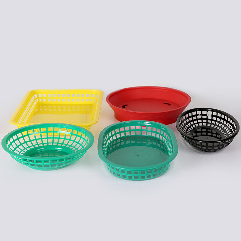Fast Food Food Basket Snack Basket Plastic Basket Vegetable Fruit Storage Basket Drain Basket Drip Basin Washing Vegetable Basket