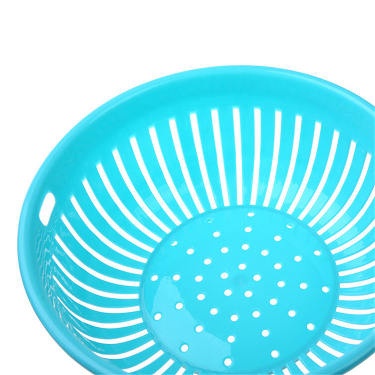 A2-69 Kitchen Vegetable Basin round Hollow Drain Washing Basket Plastic Basket Fruit Basket Vegetable and Fruit Drain Basket