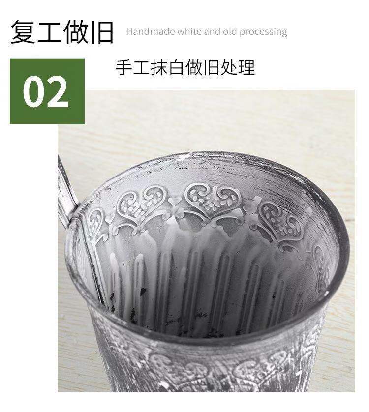 Craft Vintage Distressed Iron Sheet Flower Bucket Flower Device with Hook Decorative Artificial Flower Flower Arranging Bucket Flower Bucket Printing Potted Plant Craft Vintage Distressed Iron Sheet Flower Bucket Flower Device with Hook Decorative Artificial Flower Flower Arranging Bucket Flower Bucket Printing Potted Plant