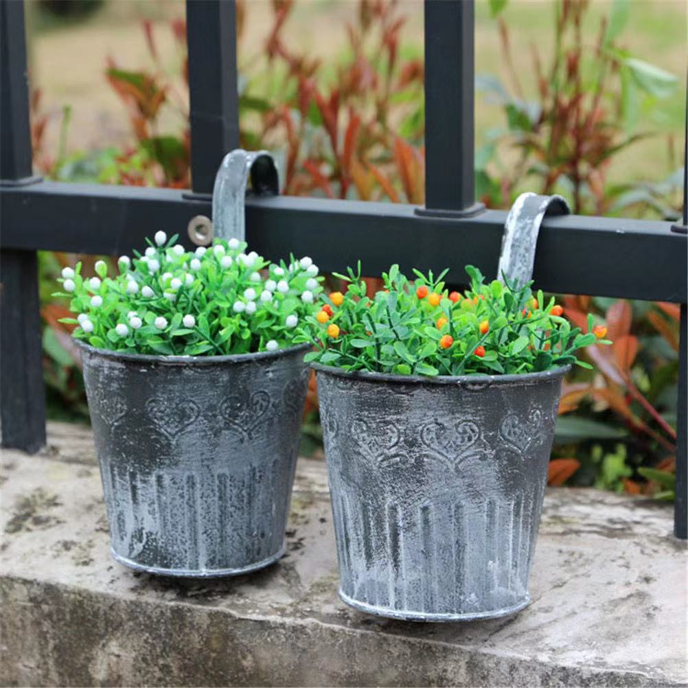 Craft Vintage Distressed Iron Sheet Flower Bucket Flower Device with Hook Decorative Artificial Flower Flower Arranging Bucket Flower Bucket Printing Potted Plant Craft Vintage Distressed Iron Sheet Flower Bucket Flower Device with Hook Decorative Artificial Flower Flower Arranging Bucket Flower Bucket Printing Potted Plant