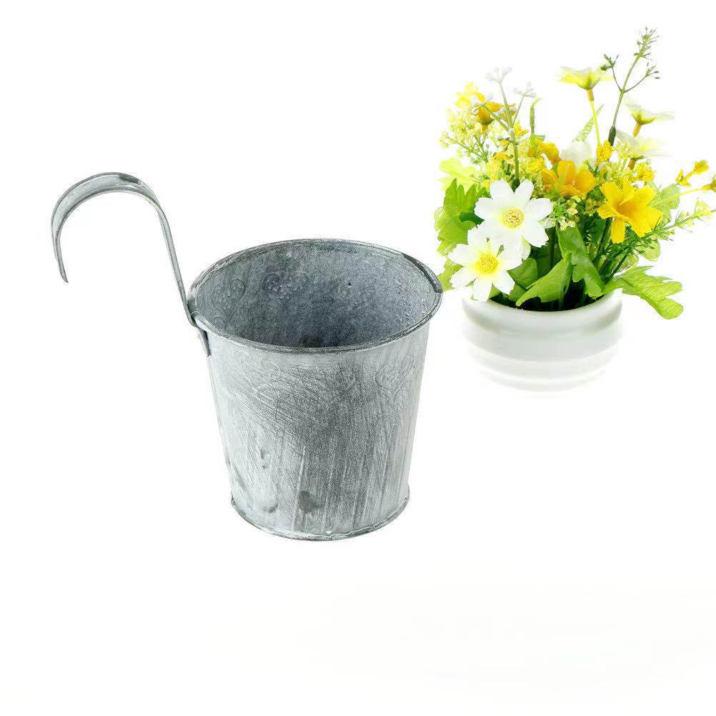 Craft Vintage Distressed Iron Sheet Flower Bucket Flower Device with Hook Decorative Artificial Flower Flower Arranging Bucket Flower Bucket Printing Potted Plant Craft Vintage Distressed Iron Sheet Flower Bucket Flower Device with Hook Decorative Artificial Flower Flower Arranging Bucket Flower Bucket Printing Potted Plant