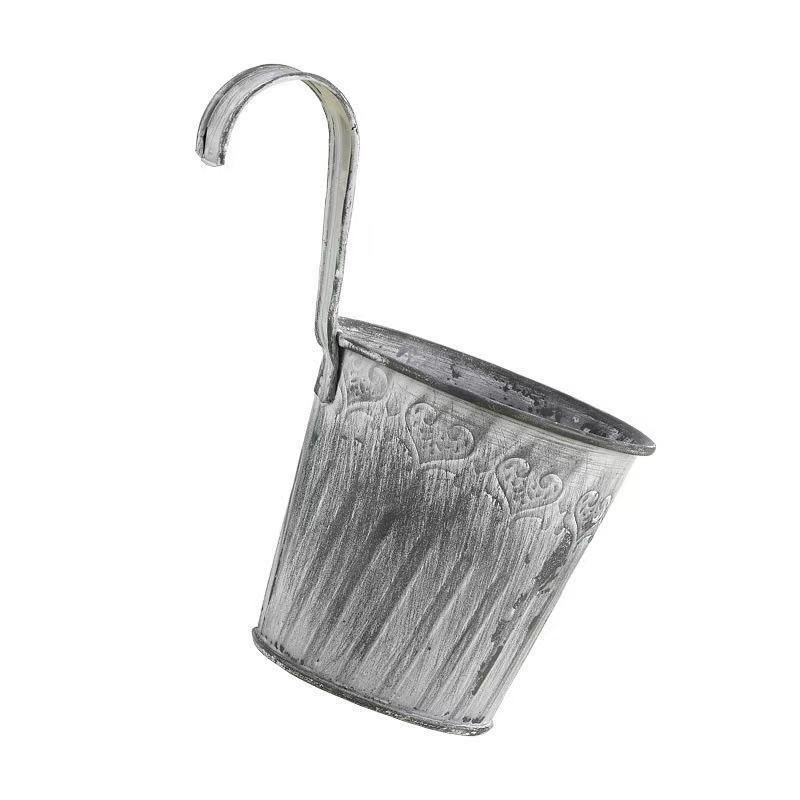 Craft Vintage Distressed Iron Sheet Flower Bucket Flower Device with Hook Decorative Artificial Flower Flower Arranging Bucket Flower Bucket Printing Potted Plant Craft Vintage Distressed Iron Sheet Flower Bucket Flower Device with Hook Decorative Artificial Flower Flower Arranging Bucket Flower Bucket Printing Potted Plant
