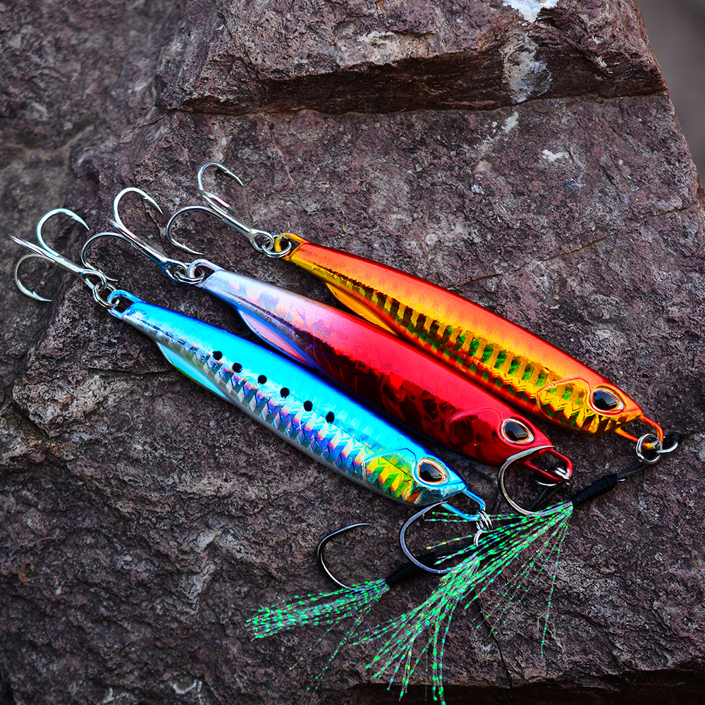 New Submerged Tossing Fish Lead Luminous Lure with Treble Hook Simulation Metal Slow Shake Iron Plate Bait Spot New Submerged Tossing Fish Lead Luminous Lure with Treble Hook Simulation Metal Slow Shake Iron Plate Bait Spot