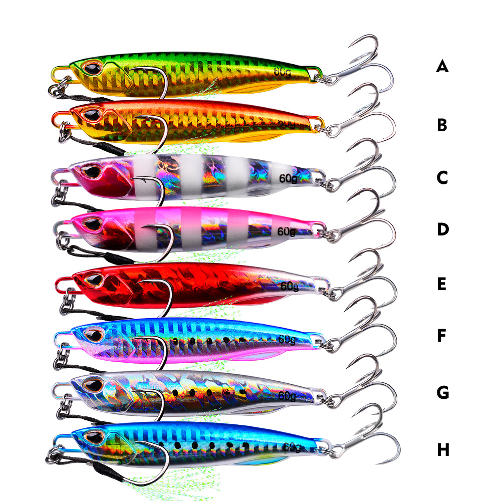 New Submerged Tossing Fish Lead Luminous Lure with Treble Hook Simulation Metal Slow Shake Iron Plate Bait Spot New Submerged Tossing Fish Lead Luminous Lure with Treble Hook Simulation Metal Slow Shake Iron Plate Bait Spot