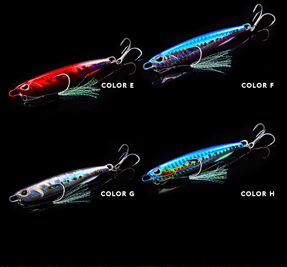 New Submerged Tossing Fish Lead Luminous Lure with Treble Hook Simulation Metal Slow Shake Iron Plate Bait Spot New Submerged Tossing Fish Lead Luminous Lure with Treble Hook Simulation Metal Slow Shake Iron Plate Bait Spot