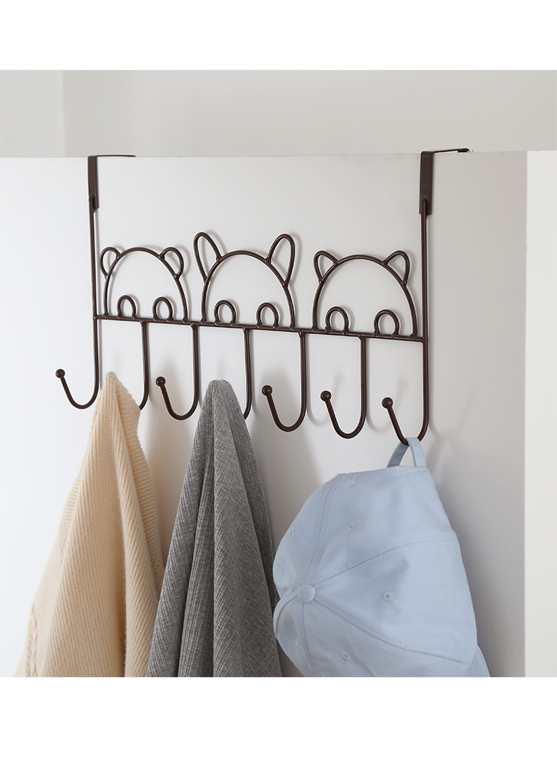 Iron Bedroom Hanger behind the Door Punch-Free Panda Coat Hook Installation-Free Nail-Free Hook Iron Bedroom Hanger behind the Door Punch-Free Panda Coat Hook Installation-Free Nail-Free Hook