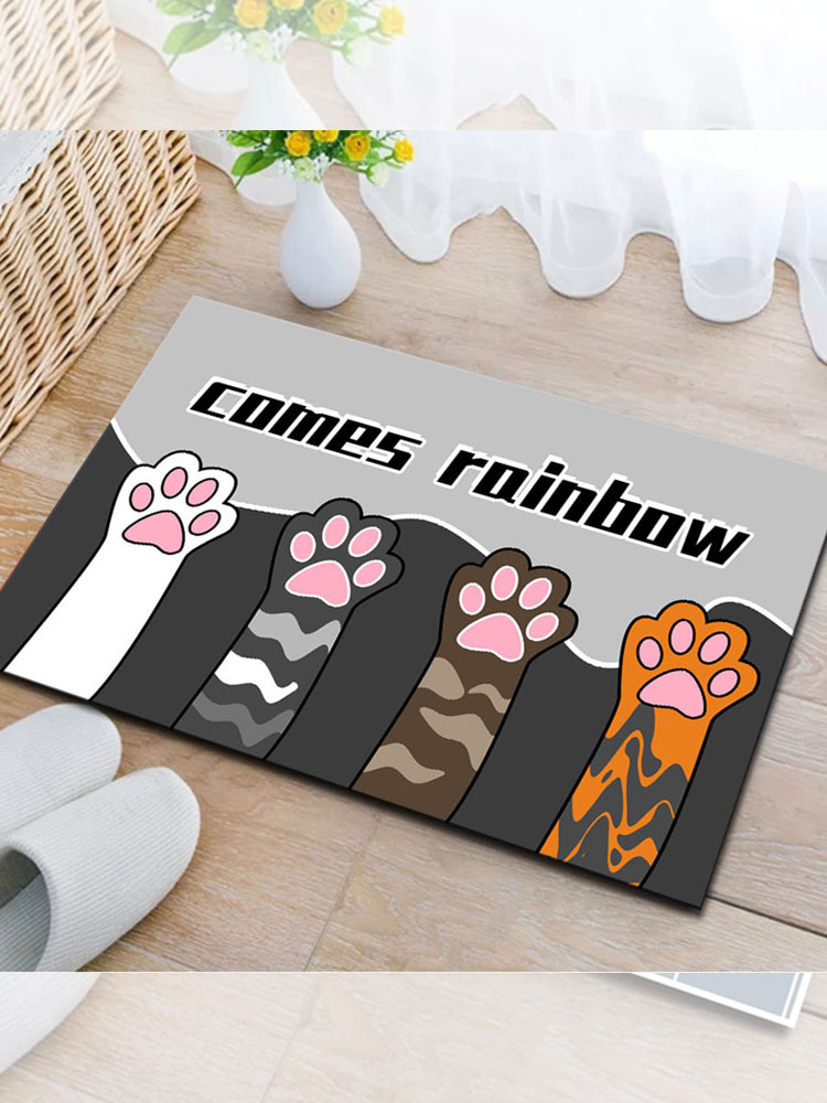 Entrance Printed Mat Cartoon Cute Door Mat Bedroom Kitchen Bathroom Bathroom Entrance Non-Slip Mat Absorbent Floor Mat