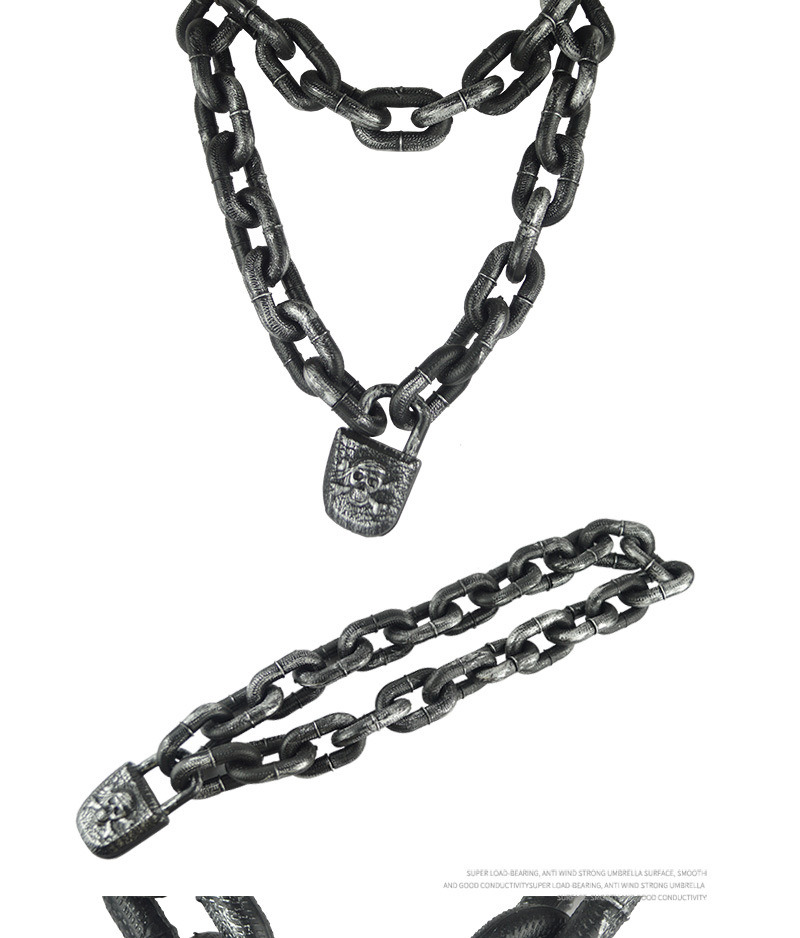 Halloween Props Shackle Prisoner Toy Handcuffs Shackles Plastic Iron Chain Ancient People Chain Hook Chain Hammer Halloween Props Shackle Prisoner Toy Handcuffs Shackles Plastic Iron Chain Ancient People Chain Hook Chain Hammer