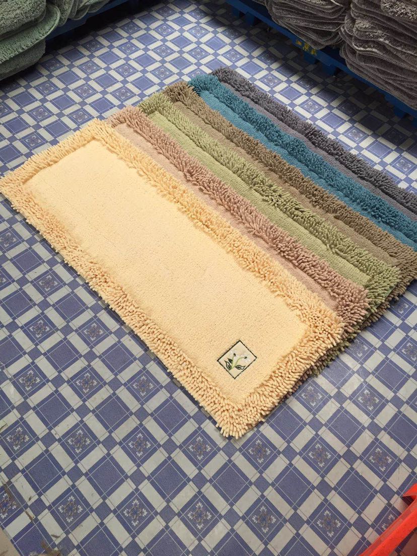 Chenille Cotton Door Mat Entrance Hall Floor Mat Bathroom Absorbent Non-Slip Mat Semicircle, Oval, Rectangular