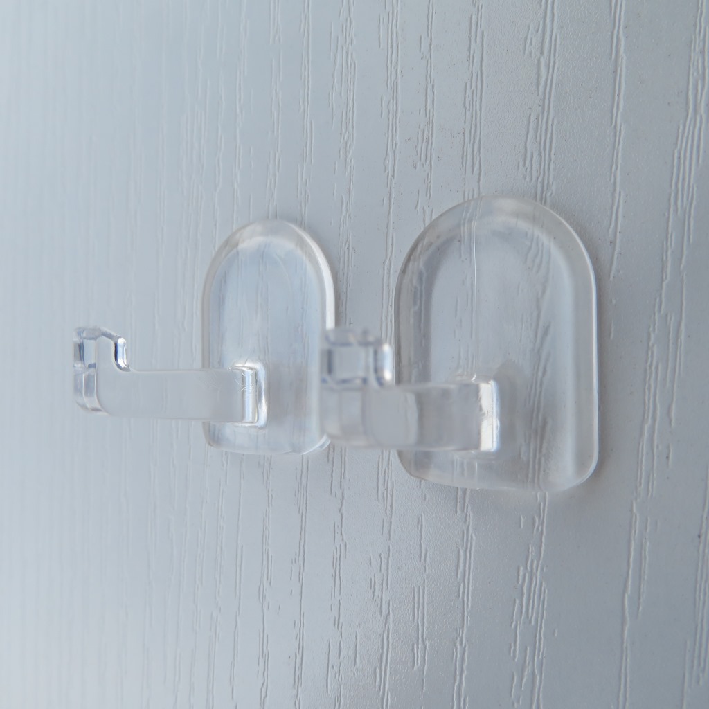 Transparent Seamless Hook Accessories Plum Blossom Apple Overall Hook U-Shaped Buckle Iron Wire Card Hook Plastic Factory Wholesale